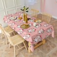 thumbnail image 2 of Pink Cow Heart Pattern Rectangle Tablecloth 60"x120",Waterproof Polyester Rectangle Table Cloth, Wipeable Spillproof Polyester Tablecloth for Dining, Camping, Indoor and Outdoor, 2 of 6