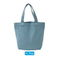 thumbnail image 3 of Uxcell Canvas Tote Bag with Handle Small Reusable Handbag Shopping Bags Blue, 3 of 5