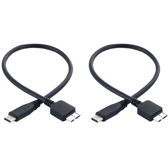 2X Hard Drive Cable,USB 3.1 Type-C Male to USB 3.0 -B Male Data Cable for Tablet Phone