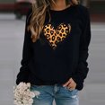 thumbnail image 2 of ibuvkizy Sweatshirt for Women Casual Valentine's Day Printed Long Sleeved Round Neck Top/shirt Black,XXL, 2 of 8