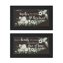 Trendy Decor 4U "Together They Built Love" Framed Wall Art for Living Room, Wall Art Print for Home Decor, Bedroom Wall Art by Hollihocks Art