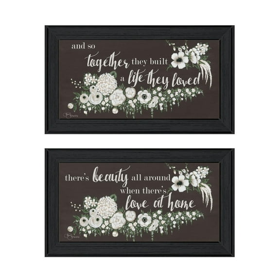 Trendy Decor 4U "Together They Built Love" Framed Wall Art for Living Room, Wall Art Print for Home Decor, Bedroom Wall Art by Hollihocks Art