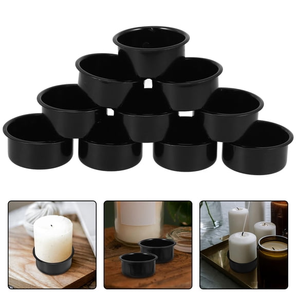 LEORX Candle Holder Plate Decorative Metal Saucer 10Pack 1.85X1.85X0.83In