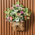 thumbnail image 4 of Vacemry Spring Door Wreath, Front Door Fragrant Flower Wreath, Money Plants Leaf Garland for Outdoor Porch, Spring Tulip Floral Arrangement for Home Wall Decoration, 4 of 6