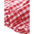 thumbnail image 6 of DARING DIVA Women's Plus Ruffle Gingham Pajama in Summer Shorts 3X Red, 6 of 6