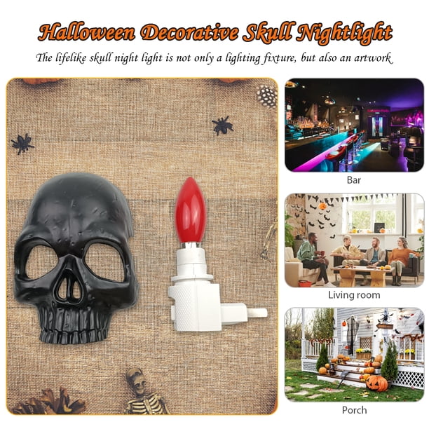 Lámpara Calavera Calavera gótica de Halloween Decoración Horror Atmósfera Calavera Velas Lámpara para fiesta de club