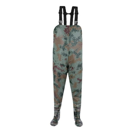 Manxivoo Fishing Gifts for Men Waders Fishing Boots Fishing Trousers with Braces Breathable Crosswater Waders Plus Size Jumpsuit Overalls for Men Camouflage3 40