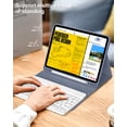 thumbnail image 3 of DWPSG Keyboard Case for iPad (A16) 11th Generation 11 inch 2025, Stand Folio Detachable Wireless Bluetooth Rechargeable Keyboard, for iPad 10th Generation 10.9 inch 2022 with Pencil Holder, Purple, 3 of 9