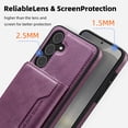 thumbnail image 3 of Dteck for Samsung Galaxy S25 Plus Detachable Wallet Card PU Leather Magnetic Flip Cover RFID Blocking Card Holder Stand Compatible with Magsafe Accessory Phone Case, Purple, 3 of 7