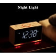 thumbnail image 5 of iTOMA Radio despertador, reloj con pantalla LED blanca de 1,4" con Bluetooth, radio FM, alarma dual, temporizador de apagado, repetición, atenuador automático y manual, cargador USB y luz nocturna CKS, 5 of 5