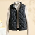 thumbnail image 5 of VBVC Women's Winter Quilted Puffer Vests,Ladies Lightweight Sleeveless Zip Up Gilets,Stand Collar Pocket Jackets For Women,Black,Size XXL, 5 of 5