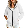thumbnail image 6 of YUANxueke Boys & Girls Detachable Sleeve Sweatshirt Casual Fall Winter Warm Hoodie Jacket,White,15 Years, 6 of 7