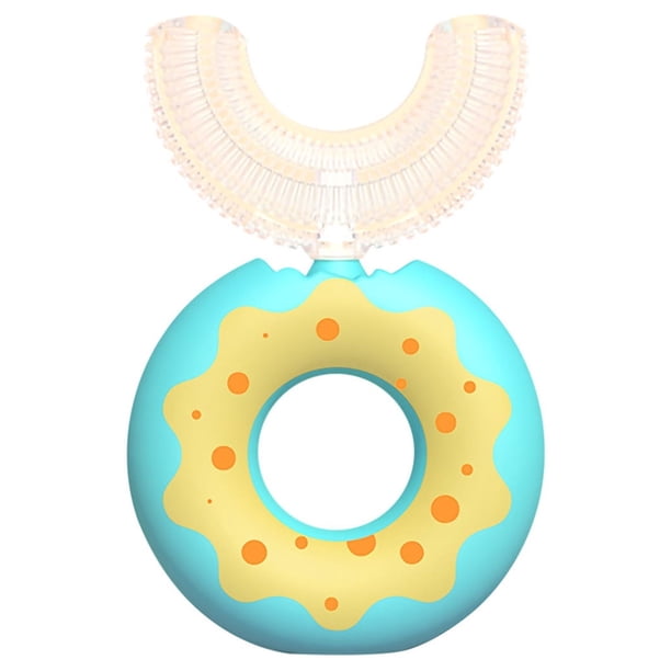 XWSHYW Cepillos de Dientes Manuales Cepillo de Dientes de Mano En Forma de U para Niños con Cabezal de Cepillo de 360°, Diseño de Limpieza Oral para Niños Pequeños, Cabezal de Cepillo Suave de Calida