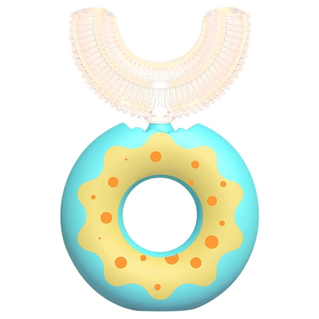 Fiudx Ofertas Flash Del Día Cepillo De Dientes De Mano En forma De U Para Niños Con Cabezal De Cepillo De 360 °, Diseño De Limpieza oral Para Niños Pequeños, Cabezal De Cepillo Suave De Calidad Alime