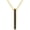 Yellow, variant on Real 925 Sterling Silver 14K Yellow Gold Plated Round Cut Black Diamond Vertical Bar Pendant Necklace For women