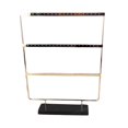 thumbnail image 2 of lionlar deevoka Marble Base Jewelry Rack Metal Earring Display Stand 3 TIer Black Base, 2 of 9
