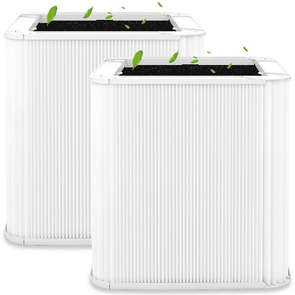 Tablenco Replacement Filter for Blueair Pure 211  Air Purifier, H13 True HEPA, Granular Carbon, White, 2 Pack