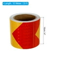 thumbnail image 2 of Uxcell Reflective Tape, 4"x33FT Waterproof High Visibility Warning Tape, Red-yellow, 2 of 6