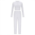 thumbnail image 3 of UPPADA Womens 2 Piece Sets Dressy Lounge Sets Two Piece Summer Casual Jogger Workout Outfits Long Sleeve Tops Long Pant Sweat Suit Leggings Set White,L, 3 of 6