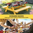 thumbnail image 6 of Red Black Geometric Table Cloths for 8 Foot Rectangle Tables, Modern Color Block Abstract Patio Waterproof Elastic Fitted Tablecloths, Washable Rectangular Table Cover for Camping, 6 of 8