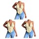 thumbnail image 1 of Minnieouse Chaleco Sexy con escote en V profundo para mujer, camisola ajustada de Color sólido, Top corto sin espalda, accesorios de ropa de moda de Albaricoque 3XL 3piezas Minnieouse CBP228787, 1 of 1