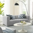 thumbnail image 2 of Loveseat Sofa, Fabric, Light Grey Gray, Modern Contemporary Urban Design, Living Lounge Room Hotel Lobby Hospitality, 2 of 9