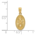 thumbnail image 4 of FB Jewels 14k Gold Polished Small Cross Medal Pendant, 4 of 4