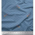 thumbnail image 1 of Soimoi Blue polyester Crepe Fabric Berries & Dots Fabric Prints By Yard 52 Inch Wide, 1 of 3