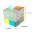 thumbnail image 4 of X-Cube RGB Splitter Combiner Dispersion Optical K9 Prism Six-Sided Bright Light Stained Glass Prism 15*15*15mm, 4 of 8