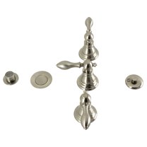 Kingston Brass KB328ACL American Classic Three-Handle Bidet Faucet, Brushed Nickel