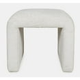 thumbnail image 3 of Jofran Sophia Modern Luxury Curved Upholstered Jacquard Petite Ottoman Bench - Set of 2, 3 of 8