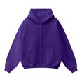 thumbnail image 2 of Mens Zip Up Sweatshirts Y2K Hoodies Work Athletic Lightweight Comfortable Vintage Streetwear with Pocket L, 2 of 4
