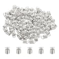 thumbnail image 1 of Unique Bargains Cord End Caps, 100Pcs 6x9mm Metal Spring Coil End Tips Crimp Terminators Caps Silver White, 1 of 5
