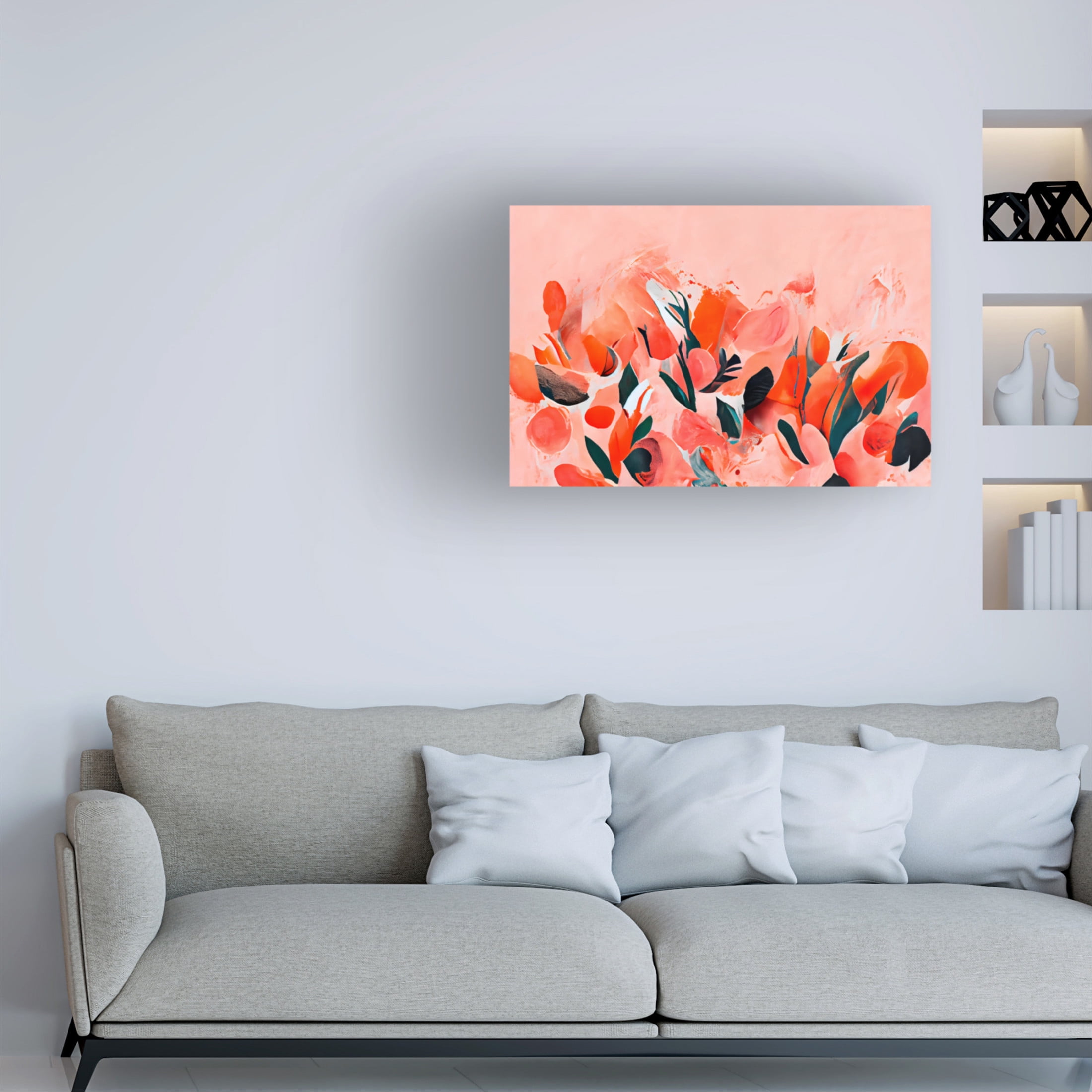 Canvas Wall Art - Treechild 'Wild Tulips' Wall Art for Living Room, Bedroom, or Office D?cor by Trademark Fine Art - 32 x 22 Inches