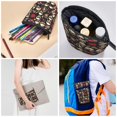 thumbnail image 5 of Bingfone rock record Skull Print Telescopic Pencil Bag Pen Holder Pop Up Stationery Case, Stand-up Retractable Transformer Bag Standing Organizer, 5 of 6