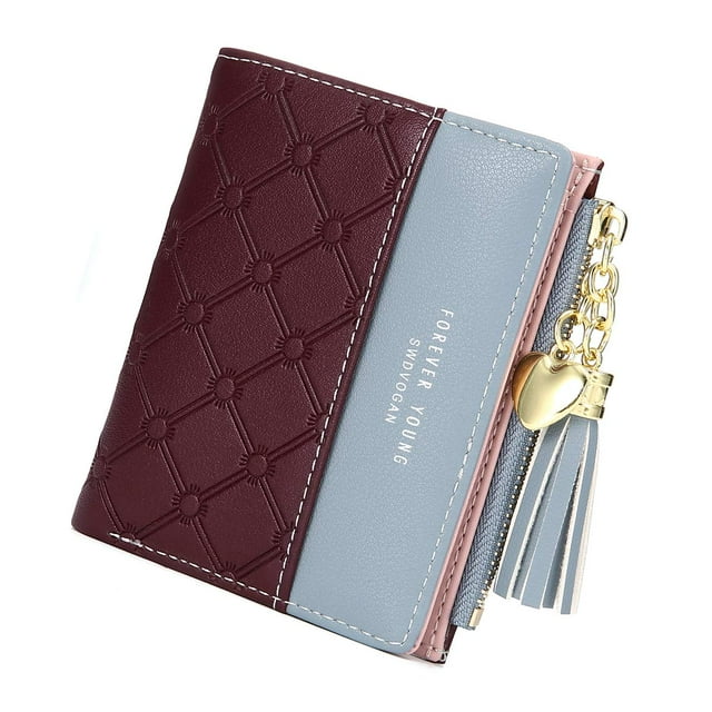 Women Purse, Tassel PU Leather Wallet Multi Slots Small Wallet Slim Card Holder Purse For Women