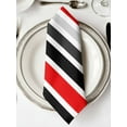 thumbnail image 2 of Hokiten Kitchen Dinner Napkins Set of 4 Red Black Stripe Cloth Napkins Reusable Washable Table Napkins for Weddings Cocktail Parties Holiday Table Decor 20x20 Inch, 2 of 8