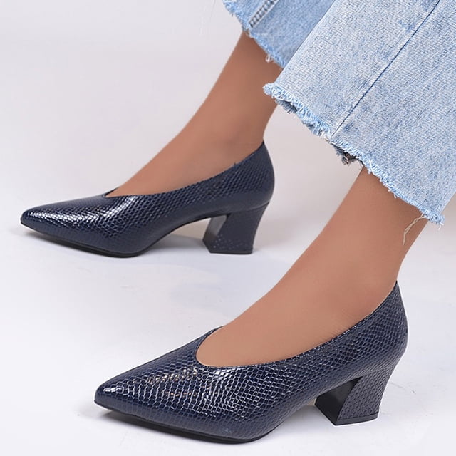 Sandalias Mujer Casual Cuadrado Tacón alto Sexy Serpiente Patrón Punta estrecha Zapatos de color sólido Wmkox8yii nm4101