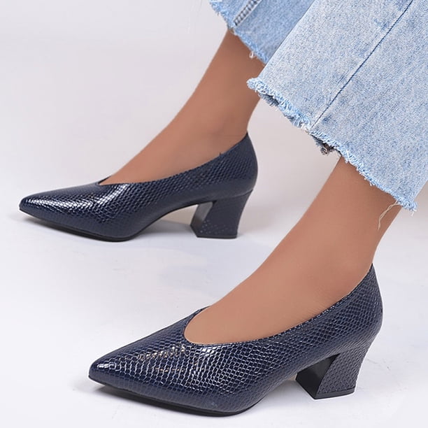 Sandalias Mujer Casual Cuadrado Tacón alto Sexy Serpiente Patrón Punta estrecha Zapatos de color sólido Wmkox8yii nm4101
