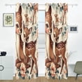thumbnail image 2 of Deers on Flowers Curtains Black Out 72 Inch Length Curtains for Sliding Glass Doors Bedroom Living Room 2 Pack, 2 of 6