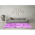 thumbnail image 3 of Ahgly Company Indoor Round Patchwork Purple Transitional Area Rugs, 6' Round, 3 of 4