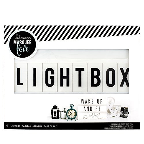 Heidi Swapp Boîte à Lumière par Artisanat Américain Boîte à Lumière Cinématographique Blanche de 13 x 10 Pouces