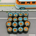thumbnail image 4 of 1/64 Wheels and Tires,Detachable wheels, Orange and Blue color for Upgrade Mainline Diecast Model Cars,Real Rider Series,8 sets a pack.(MBK11), 4 of 6