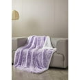 thumbnail image 3 of Regal Comfort Faux Fur Sherpa Throw Blanket - 50"x70" - Soft & Plush, Warm & Fuzzy Oversized Twin Velvet Fleece Blanket for all Seasons - Orchid Frost, 3 of 7