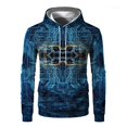 thumbnail image 3 of Sudadera con capucha con gráfico de chip electrónico para hombre, sudadera con estampado 3D de placa de circuito de CPU, sudadera divertida, sudaderas con capucha, ropa de calle, 3 of 5