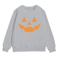thumbnail image 4 of YDFCWXW Boys Girls Pumpkin Face Halloween Sweatshirt Long SLeeve Kids Toddler Tops (Grey, 2Y), 4 of 4
