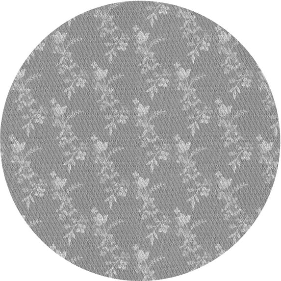Ahgly Company Indoor Round Patterned Gray Cloud Gray Area Rugs, 3' Round
