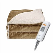 Sunbeam TRT8WR-R230-25A44 Sherpa RoyalMink Electric Heated Throw Blanket - Honey