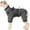 gray, variant on HQREA Full Body Dog Winter Coat Fleece Waterproof Small Medium Dogs Snow Jacket Onesie with Harness