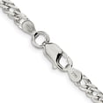 thumbnail image 3 of Auriga 925 Sterling Silver 4mm Beveled Curb Chain Bracelet 8inch for Women, 3 of 6